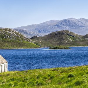 viaggio in Scozia, fiordo vicino alle isole Shetland